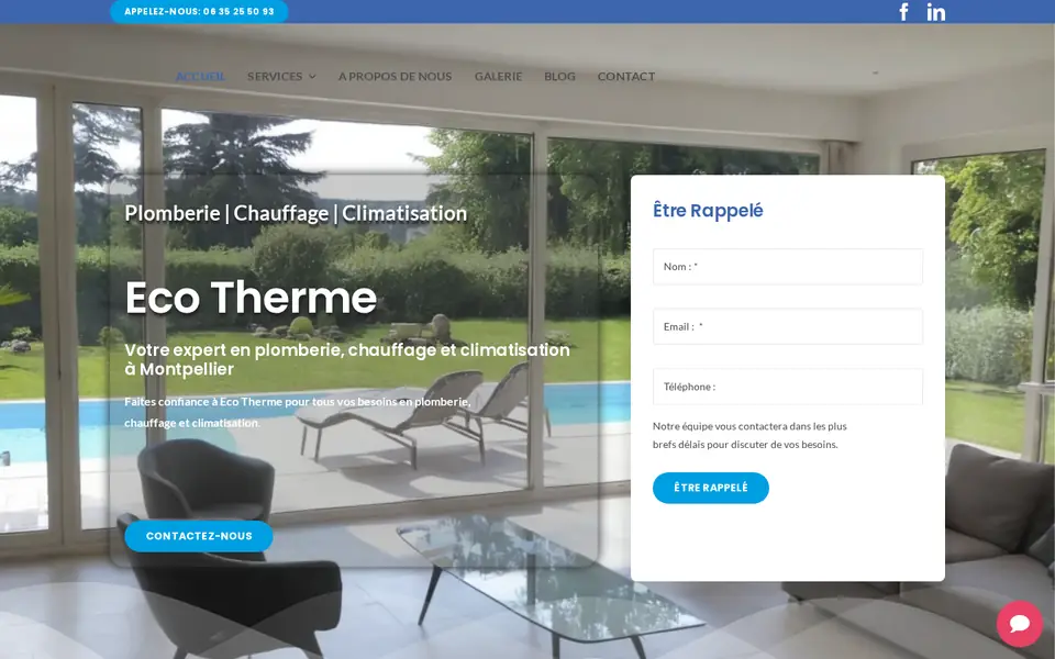 Page d’accueil du site Eco Therme